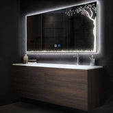 LED Spiegel Rechteckig | Touch-Schalter | Anti-Beschlag-Funktion | Neutralweißes Licht - Reyze Seria Good Vibes Model 8
